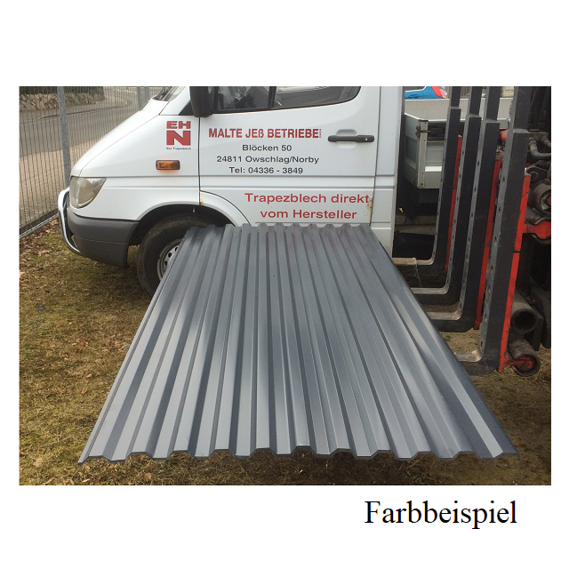 Trapezblech ~ anthrazit ~ 4,95m ( m² nur 13,09 € )