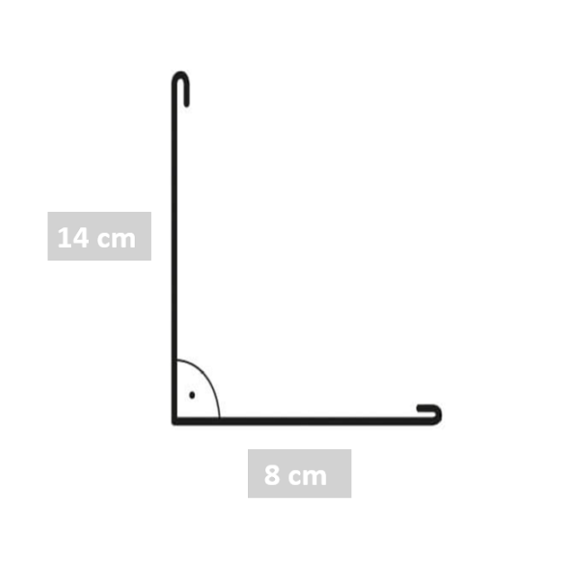 Eckblech 1,25m - 14 x 8cm anthrazit