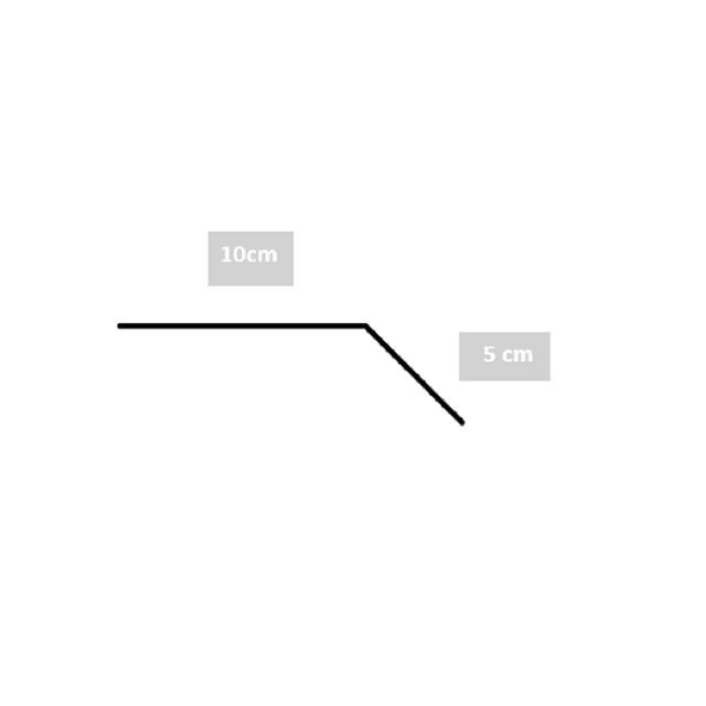 Einhangblech 1,25m - 10 x 5 cm - anthrazit