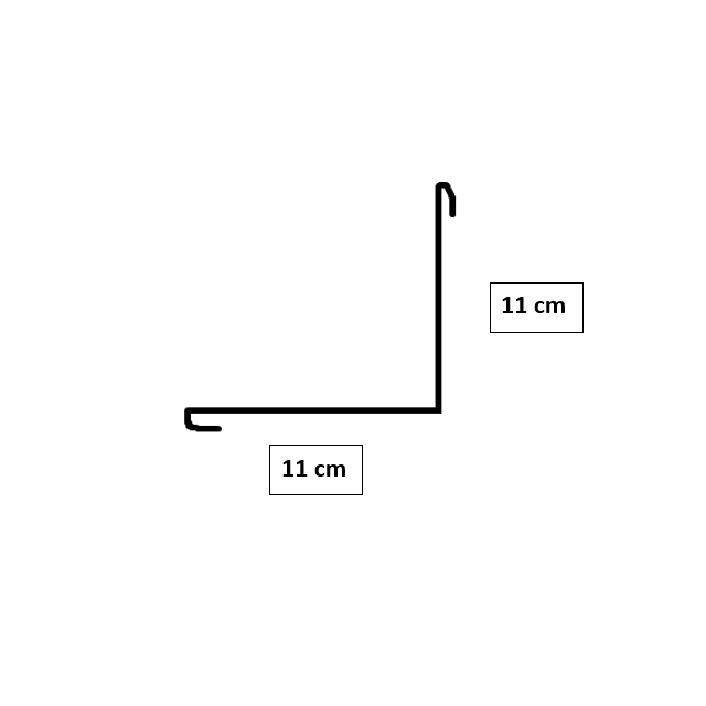 Wandanschluss 1,25m - 11 x 11cm anthrazit