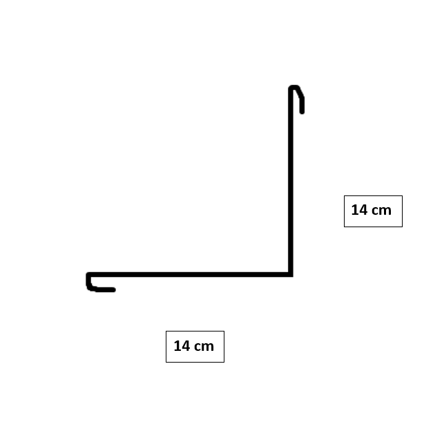 Wandanschluss 1,25m - 14 x 14cm anthrazit