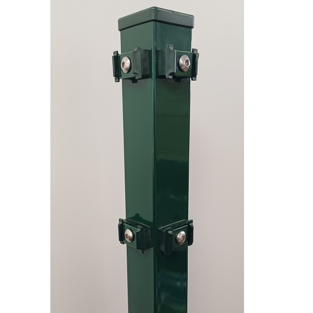 Eckpfosten mit Klemmhalter 60x60x1800mm für 123er Zaunhöhe