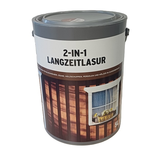 hochwertige Langzeit – Lasur 2in1 ~ 5 Liter
