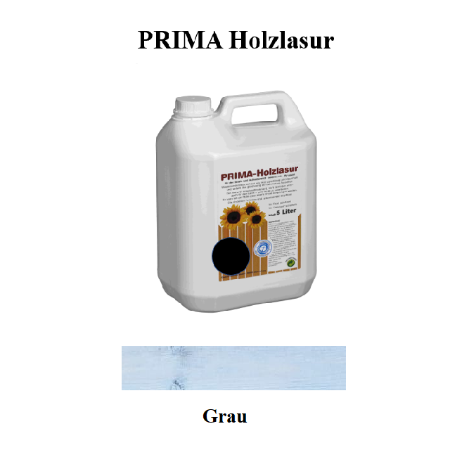 PRIMA Holzlasur *Grau* ~ 5 Liter Kanister