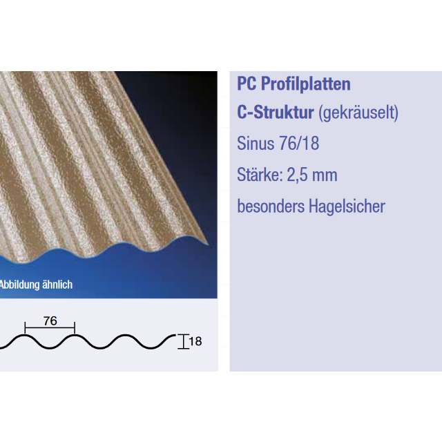 Elefantenplatte C-Struktur Sinus 76/18 bronce