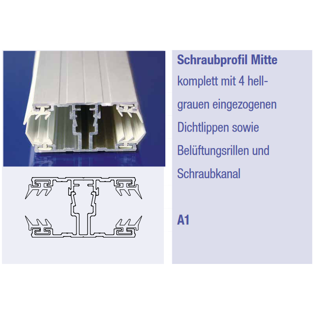 Schraubprofil Mitte // 16mm